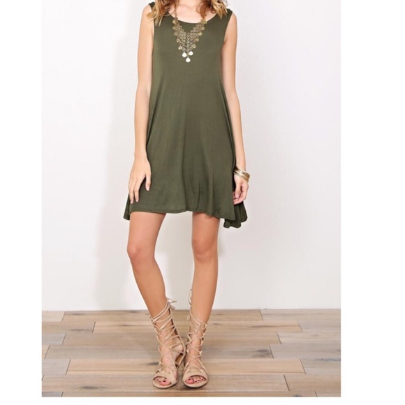 Olive swing tunic dress - Picture 3 of 4