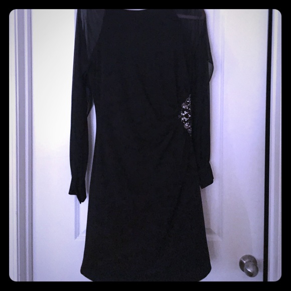 Black after-five mini dress - Picture 1 of 2