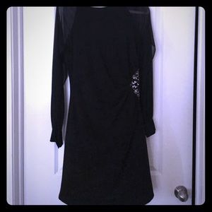Black after-five mini dress
