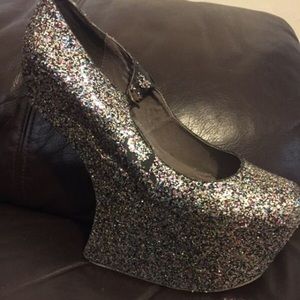 Multi Colored Sequin Wedge/Platform