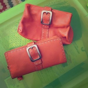 Cole Hann wallet and cosmetic little bag