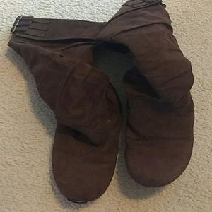 Brown tall boots