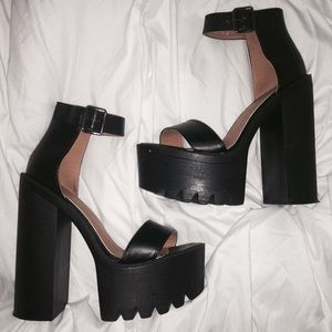 Public Desire Black Platform Shoes