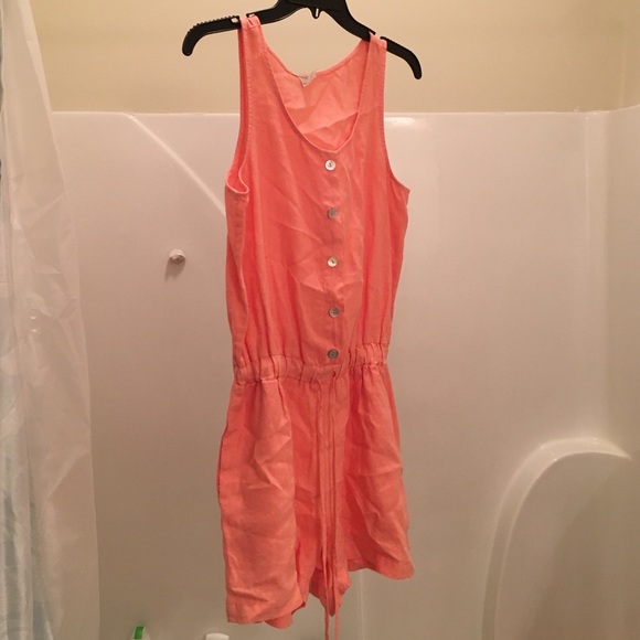 Coral Romper - Picture 1 of 2