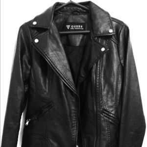 Guess Los Angeles black leather jacket