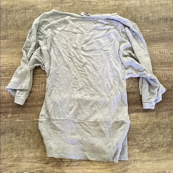 Gray Silver Dolman Top