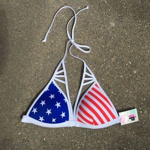 Stars & Stripes push up swim top