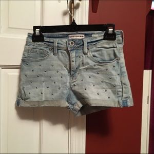 Bullhead studded shorts.