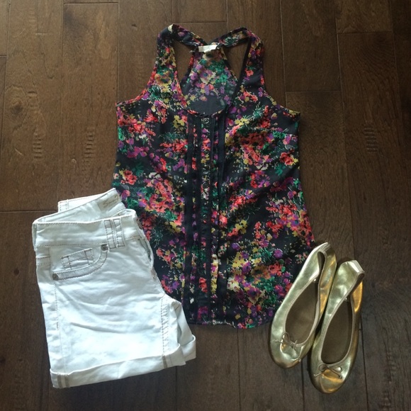 7 FOR ALL MANKIND White Denim Jean Shorts