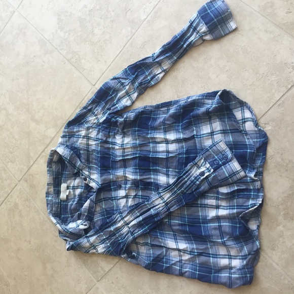 Blue and white flannel