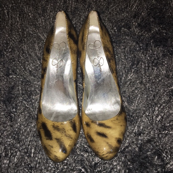Jessica Simpson leopard print heels