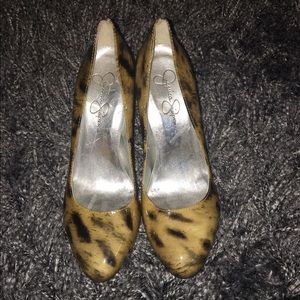 Jessica Simpson leopard print heels
