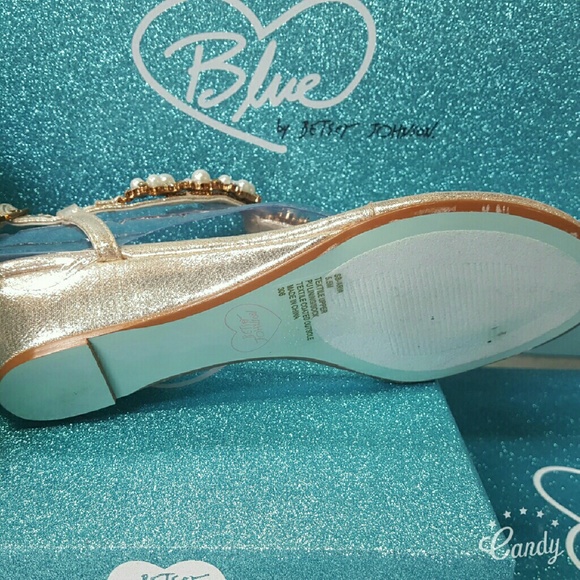 The SALE IS BACK! Betsey Johnson gold ARIA sandals - Picture 2 of 4
