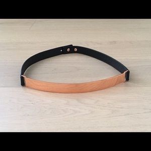 Nicholas Roxanne Rose Gold Thin Belt