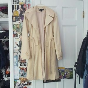 DKNY creme rain jacket