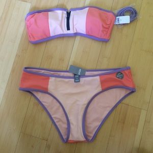 Aerie colorblock bandeau bikini