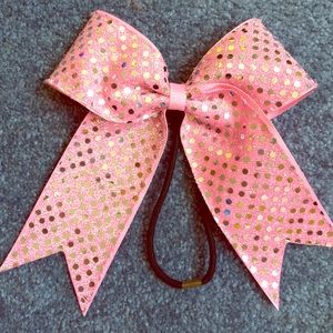 Sequin cheer bow
