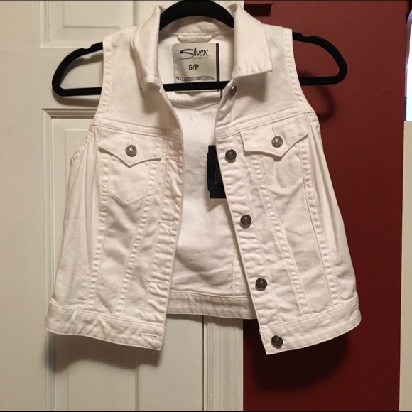 Silver jean vest