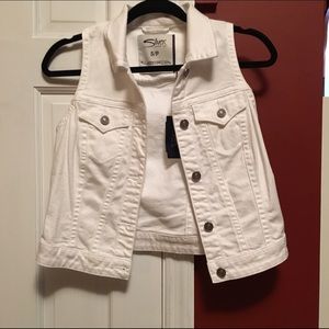 Silver jean vest