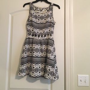 H&M black and white printed dress.