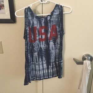 Tie dye USA tank