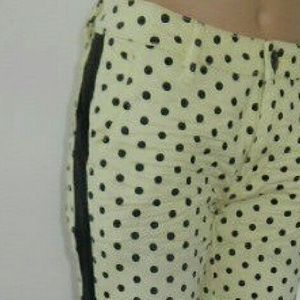 Yellow Black Polka Dot Slim Pants from BCBG