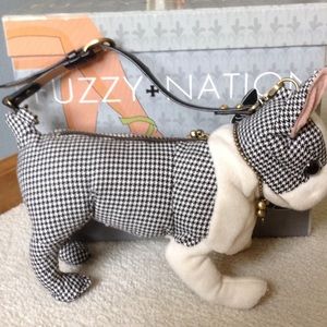 Houndstooth Boston FuzzyNation Purse