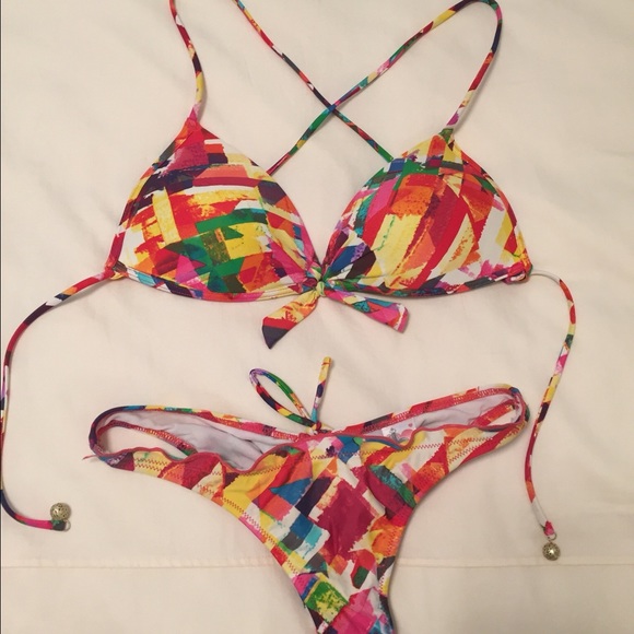 B swim bikini! Worn once. Brazilian bottom!