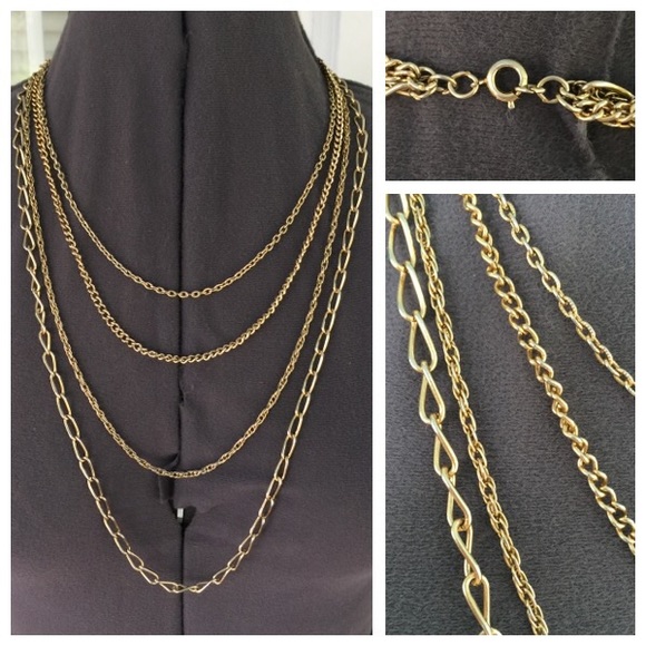 Jewelry - Multistrand Goldtn Chain Necklace