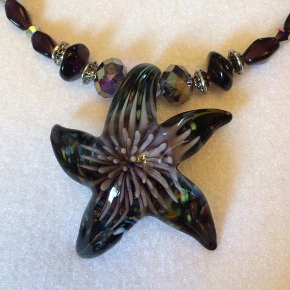 FINAL SALE PRICE Handmade Lampwork, Swarovski & Glass Bead 2 Pc Set - Picture 3 of 4