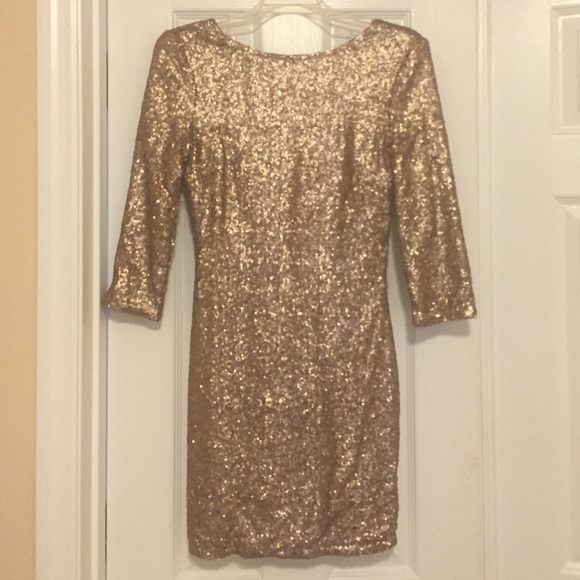 Gold Sequin Dress Tobi Size Medium