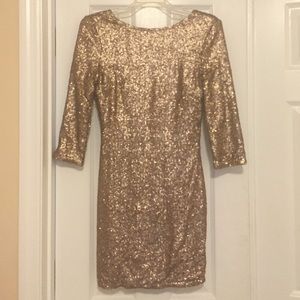 Gold Sequin Dress Tobi Size Medium