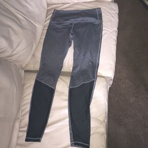 Heather gray leggings with mesh