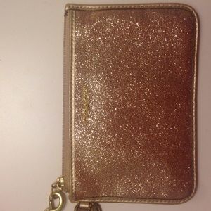 Coach Zippy Wristlet in Glitter Fabric