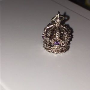 Silver Crown of India Charm