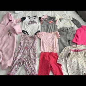 Cute Bundle of baby girl clothes 6-12