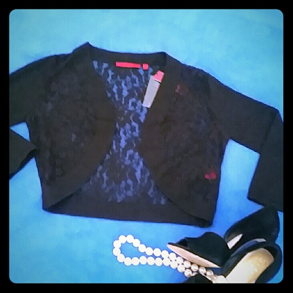 Black, lacey  shrug