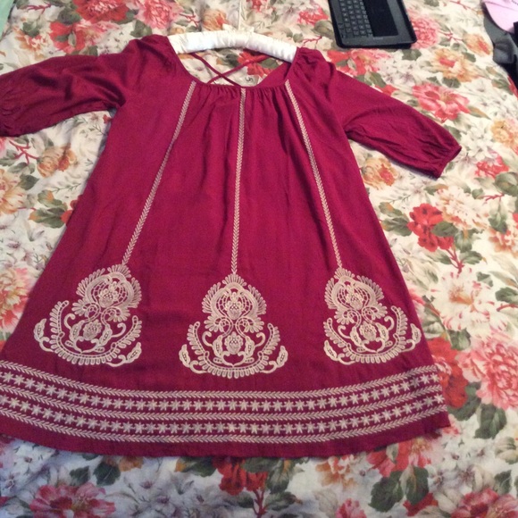 BOHO BURGUNDY PERFECT DRESS NWT!!! - Picture 2 of 4