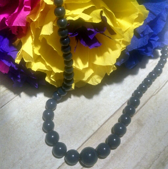 Deep Peacock Blue Necklace