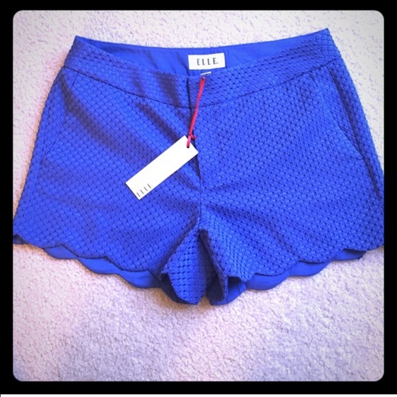 Elle Pants - Royal blue scalloped shorts! Beautiful!