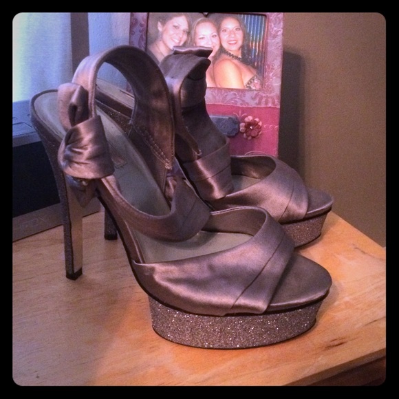 Gray Platform Heels