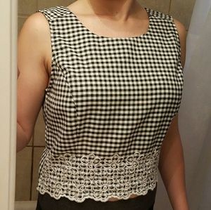 Gingham Cropped Tank