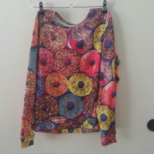 Donut Graphic Printed Sweater