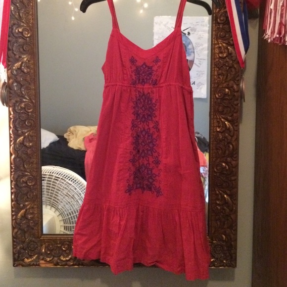 Blood orange and red dress