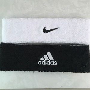 Two stretchy sweat/headbands