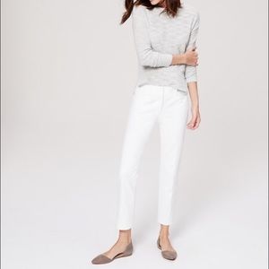 White patterned LOFT pants