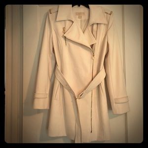 Michael Kors' belted asymmetrical walker coat