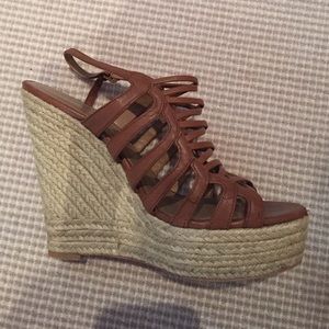 barely worn designer wedges in good condition
