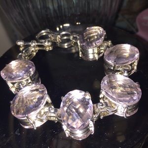 💗MULTI LIGHT PINK KUNZITE STONE BRACELET➖STERLING