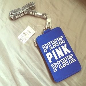 VS PINK Lanyard w zipper and credit card slots